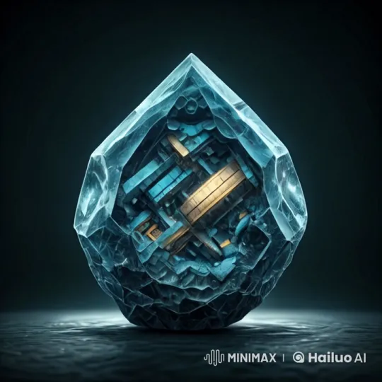 Dynamic Exploration of a Crystal-Encased Mechanical Exhibit – AI Generated Video | Hailuo AI