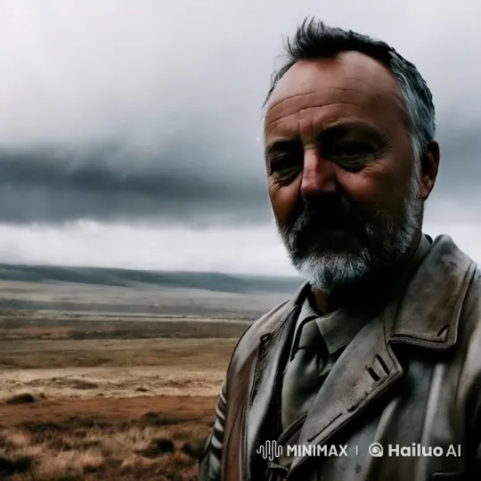 Man Guides Path in Vast Landscape with Purpose – AI Generated Video | Hailuo AI