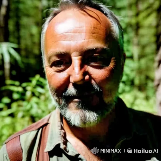 Man Bonds with Tiger Cub in Serene Forest Setting – AI Generated Video | Hailuo AI