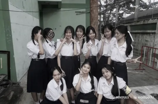 Schoolgirls Perform Energetic Kung Fu in Live2D Animation – AI Generated Video | Hailuo AI
