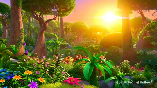 Vibrant Pixar-Style Jungle Adventure – AI Generated Video | Hailuo AI