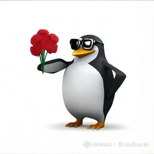 Stylish Penguin Delivers Humorous Performance in Live2D – AI Generated Video | Hailuo AI