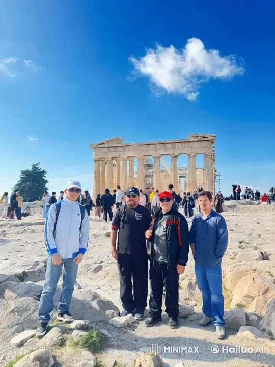Vibrant Live2D Fight Scene at Athens Acropolis – AI Generated Video | Hailuo AI