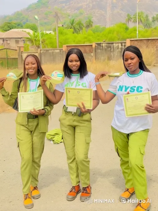 NYSC Graduates Celebrate with Synchronized Kung-Fu in Rural Setting – AI Generated Video | Hailuo AI