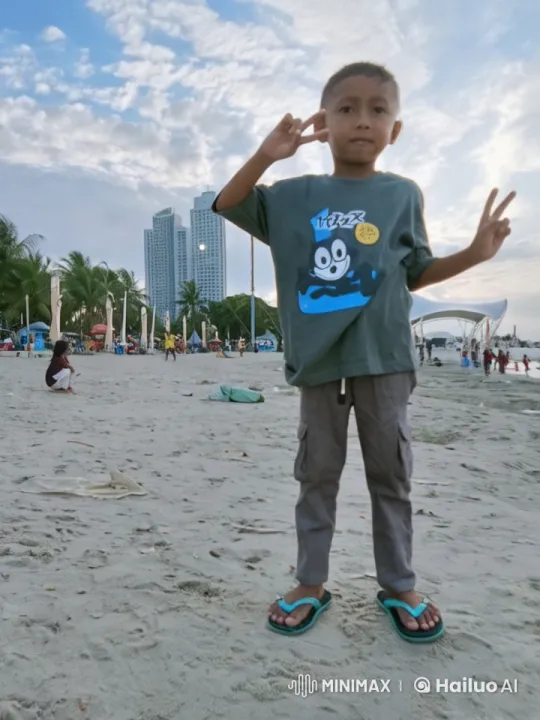 Child Performs Kungfu on Beach in Live2D Animation – AI Generated Video | Hailuo AI