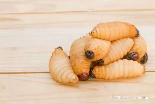 Sago Caterpillar Transforms into Sizzling Food – AI Generated Video | Hailuo AI