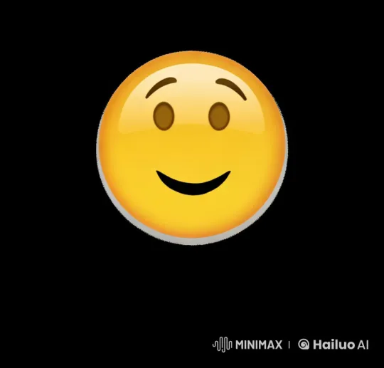 Live2D Animation: Smiling Face Emoji and Dog Interact with Apple – AI Generated Video | Hailuo AI