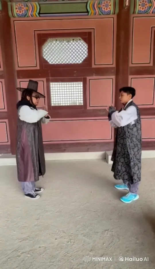 Traditional Korean Clothing Kungfu Fight in Live2D Animation – AI Generated Video | Hailuo AI