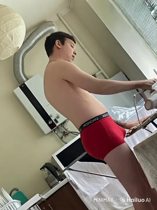 Man Strips Playfully in Animated Kitchen Setting – AI Generated Video | Hailuo AI