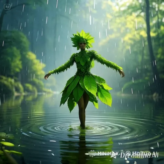 Leafy Dancer in Enchanted Forest Pond – AI Generated Video | Hailuo AI