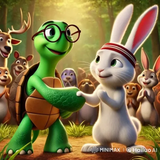 Animals Celebrate Harmony in Lively Forest Scene – AI Generated Video | Hailuo AI