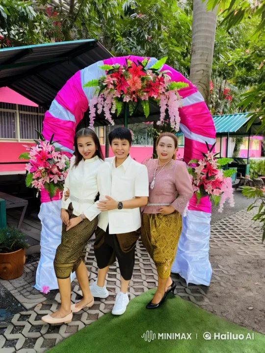 Thai Martial Artists Perform in Live2D Amidst Floral Setting – AI Generated Video | Hailuo AI