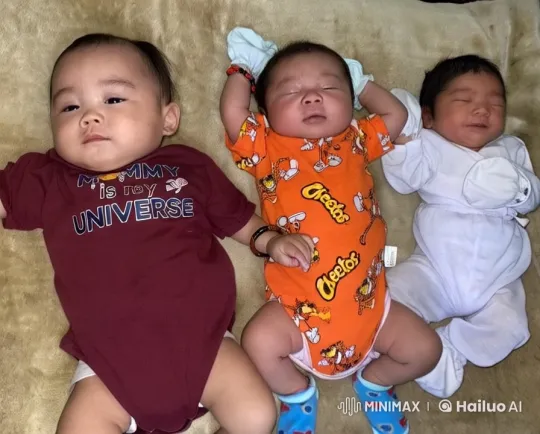Three Babies on Blanket Display Unique Poses – AI Generated Video | Hailuo AI