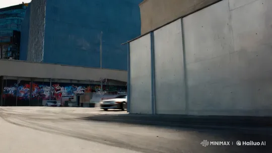 2007 Nissan Drifts, Chased by Hyperrealistic Dragon – AI Generated Video | Hailuo AI
