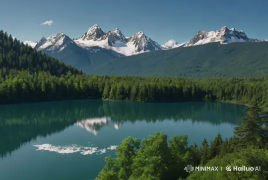 Tranquil Mountain Lake: Serene Animated Landscape – AI Generated Video | Hailuo AI