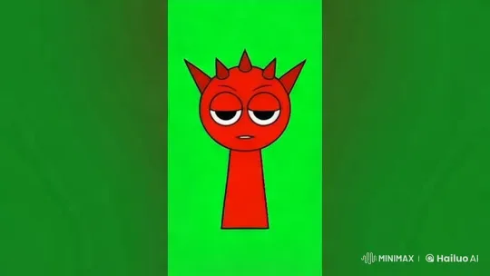 Red Character Joyfully Dances in Live2D Animation – AI Generated Video | Hailuo AI