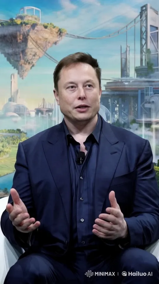Elon Musk Discusses Future Tech in Futuristic Setting – AI Generated Video | Hailuo AI