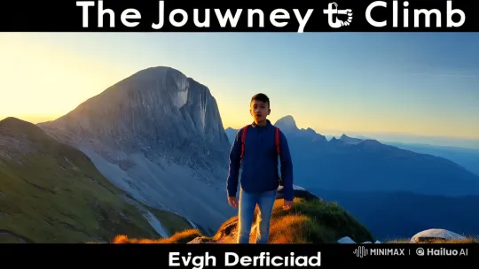 Title: "The Climb: A Journey to the Summit" – AI Generated Video | Hailuo AI