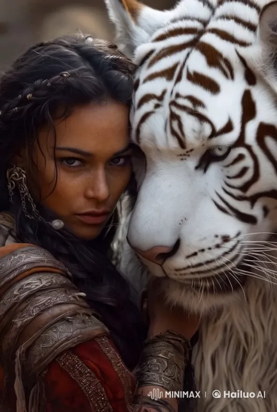 Girl and White Tiger Promote Liver Rescue in Live2D Animation – AI Generated Video | Hailuo AI