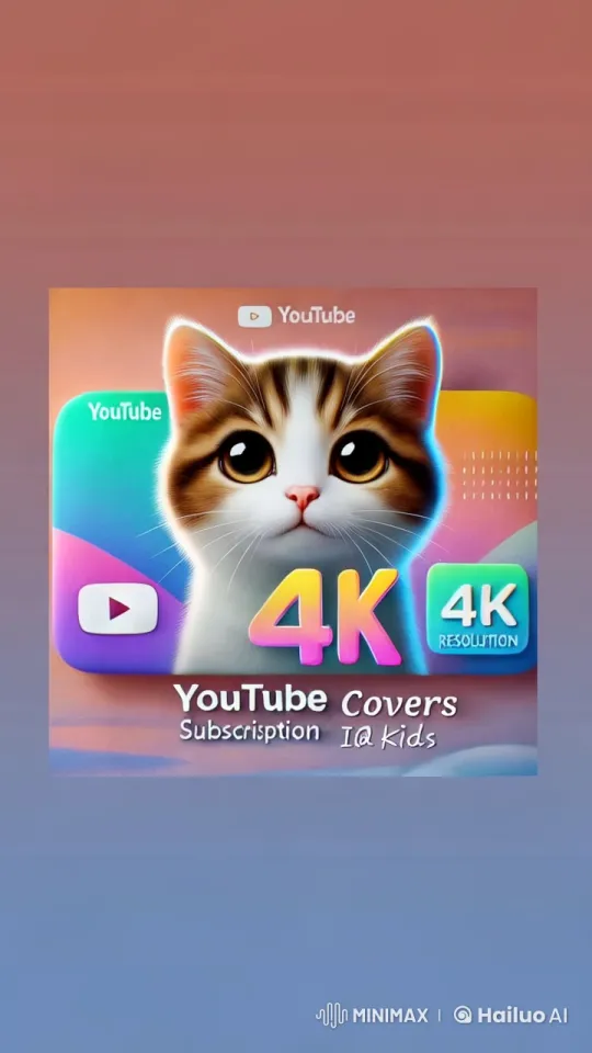 Adorable Kitten Promotes High-Quality YouTube Covers – AI Generated Video | Hailuo AI