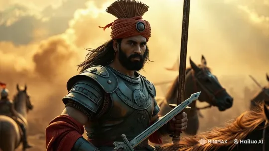Shivaji Maharaj: Legendary King in Live2D Historical Scene – AI Generated Video | Hailuo AI