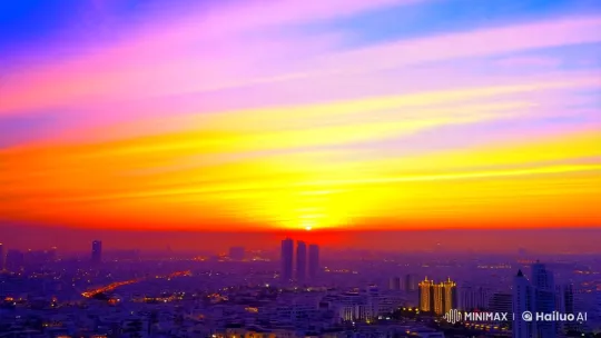 Ramadan Celebration: Cityscape to Market Illumination – AI Generated Video | Hailuo AI