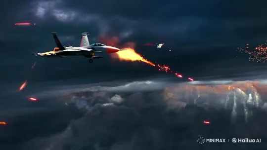 PUBG vs Free Fire: Ultra-Realistic Aerial Dogfight in Stormy Skies – AI Generated Video | Hailuo AI