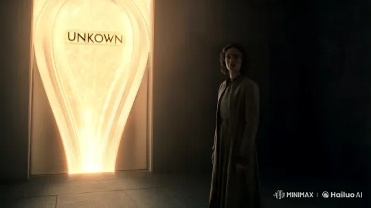 Mysterious Door Scene with Contemplative Figure – AI Generated Video | Hailuo AI