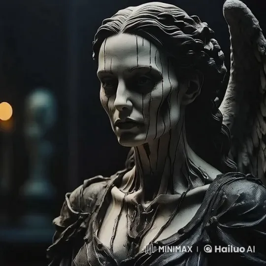 Live2D Character with Bloody Horror Scene in Candlelight – AI Generated Video | Hailuo AI