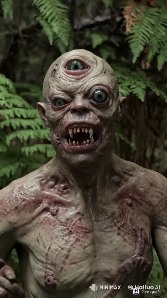 Zombie Devours Flesh in Haunted Forest Setting – AI Generated Video | Hailuo AI