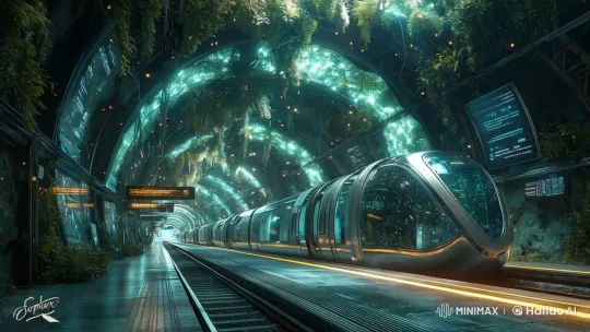 Futuristic Turtle-Shaped Train Station in 16K Clarity – AI Generated Video | Hailuo AI