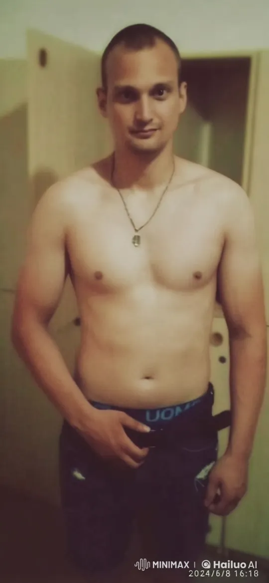 Live2D Animation of Relaxed Shirtless Man in Bedroom – AI Generated Video | Hailuo AI