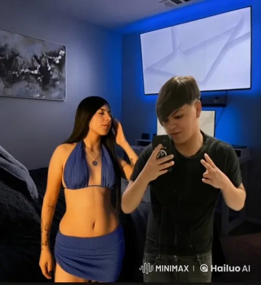 Young Couple's Affectionate Moment in a Modern Bedroom – AI Generated Video | Hailuo AI