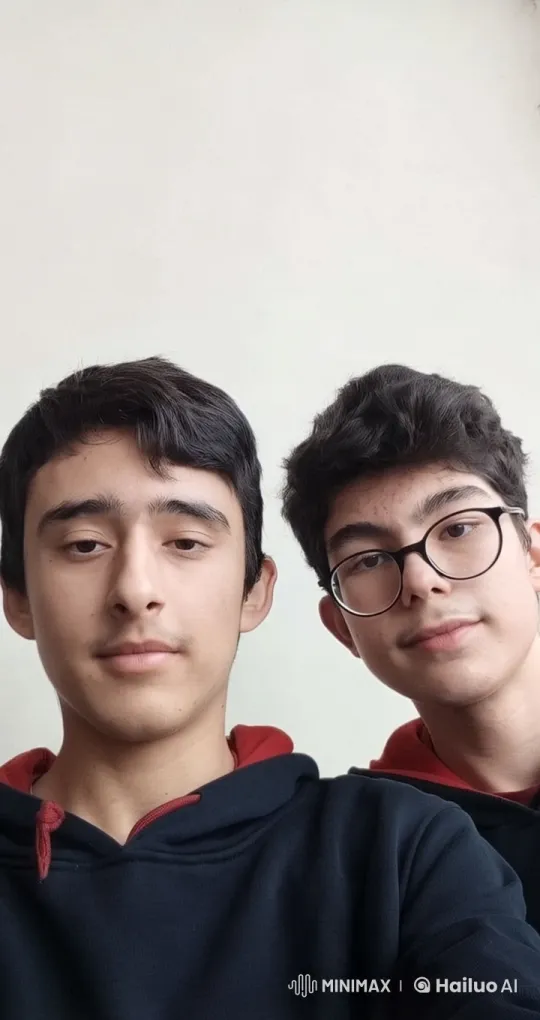 Live2D Animation: Two Individuals in Hoodies Shaking Hands – AI Generated Video | Hailuo AI