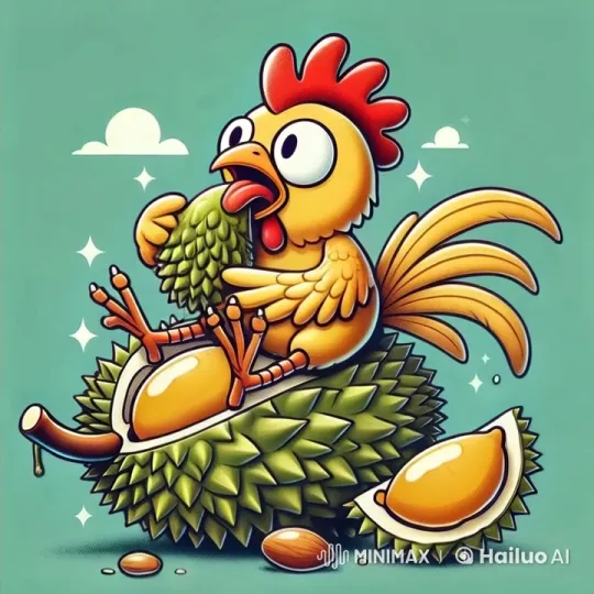 Cartoon Chicken Transforms into Durian Monster – AI Generated Video | Hailuo AI