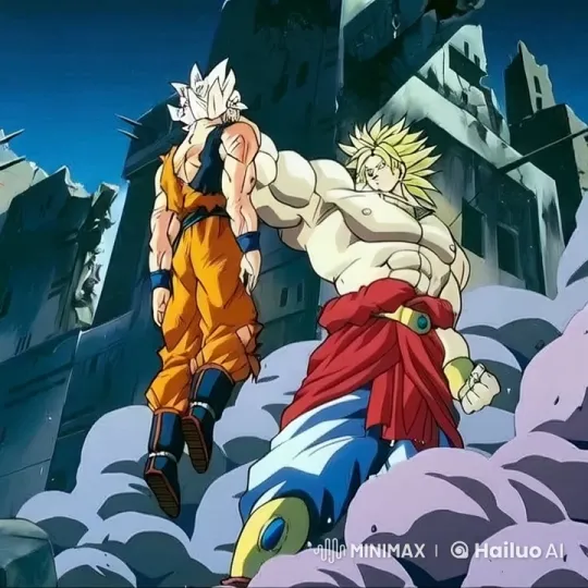 Broly and Goku's Intense Super Saiyan Duel – AI Generated Video | Hailuo AI