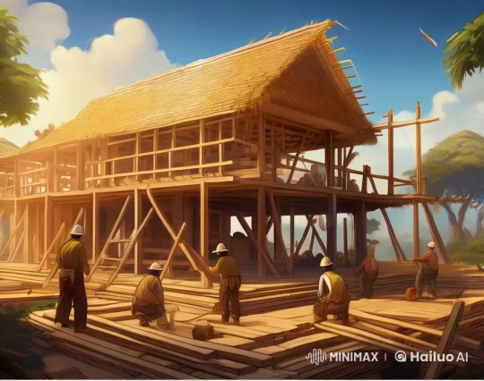 Construction Site Kungfu: Synchronized Combat Amidst Building – AI Generated Video | Hailuo AI