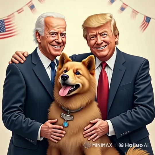 Iconic Leaders Biden and Trump Bond Over a Dog – AI Generated Video | Hailuo AI