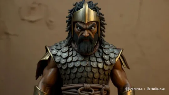 Muscular Warrior Leads Army on Dynamic Chariot Ride – AI Generated Video | Hailuo AI