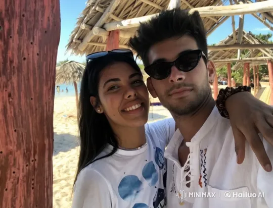 Affectionate Couple on a Romantic Beach Setting – AI Generated Video | Hailuo AI
