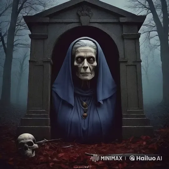 Crypt Horror Scene with Modern Graphics Elements – AI Generated Video | Hailuo AI