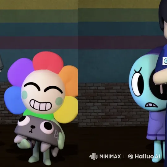 Vibrant Characters Exchange Affection in Live2D Animation – AI Generated Video | Hailuo AI