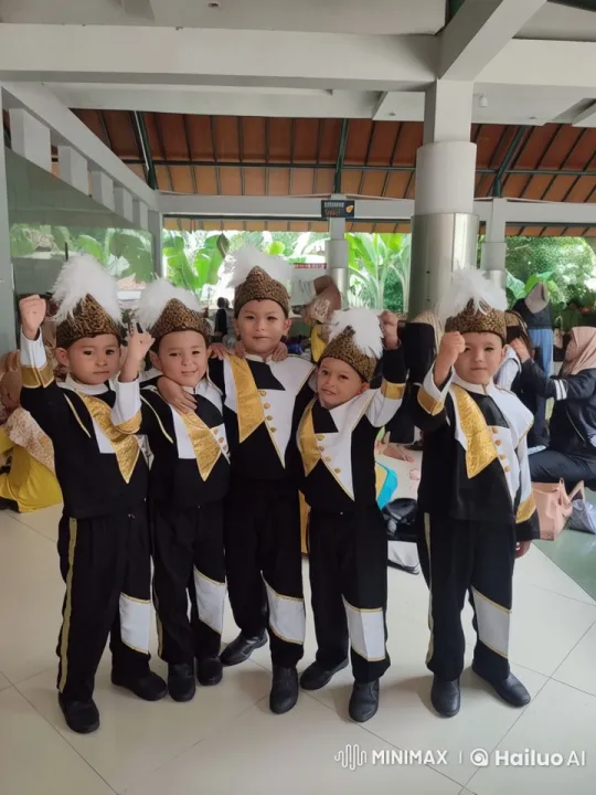 Children in Festive Band Costumes Celebrate Cheerfully – AI Generated Video | Hailuo AI