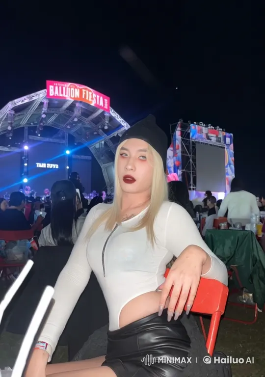 Balloon Fiesta with Elegant Woman in Live2D Animation – AI Generated Video | Hailuo AI
