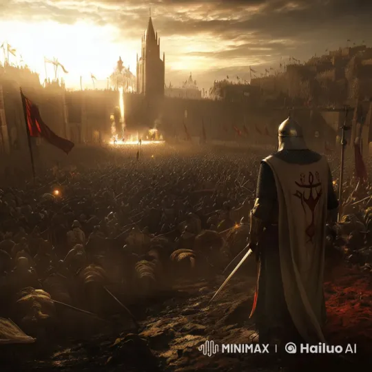 The Epic Siege: Saladin vs. King Baldwin IV's Crusade Battle – AI Generated Video | Hailuo AI