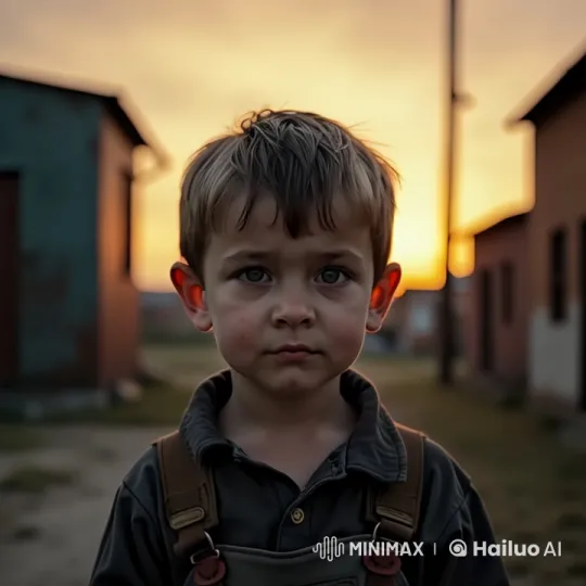 Melancholic Boy Reflects Under Dusky Rural Sky – AI Generated Video | Hailuo AI