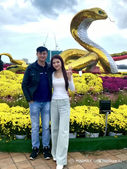 Dynamic Kung Fu Duo in Golden Cobra Garden Scene – AI Generated Video | Hailuo AI