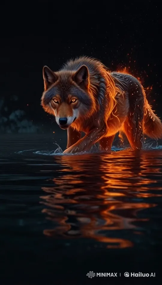 Fierce Wolf Approaches in Cinematic Live2D Animation – AI Generated Video | Hailuo AI
