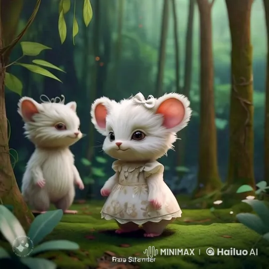 Cute Mouse Dances Gracefully in Animated Forest Setting – AI Generated Video | Hailuo AI