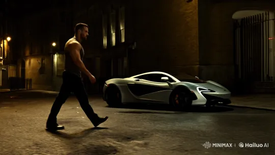 Powerful Man Approaches McLaren in Urban Drama – AI Generated Video | Hailuo AI